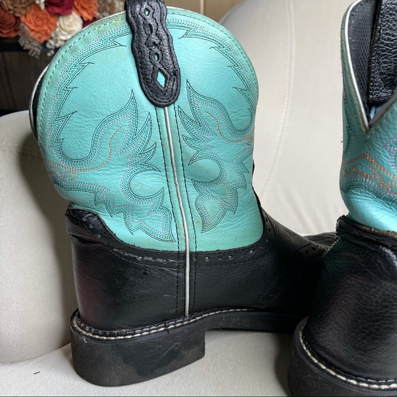 Justin Gypsy Western Cowgirl Boots Leather Sz 8.5 - Picture 4 of 6